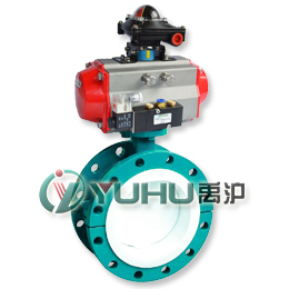 D641F46气动衬氟蝶阀 (法兰式) D641F46气动衬氟蝶阀 (法兰式)